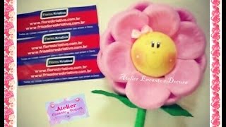 DIY Caneta Decorada Flor Feliz [upl. by Wilhelmina]