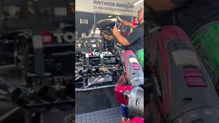 Warming up the Matco Tools Lucas Oil Toyota Racing Top Fuel Dragster motorsports dragracing [upl. by Dryden]