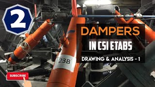 Dampers in etabs  Drawing Fluid Viscous Dampers FVD [upl. by Ellebanna]