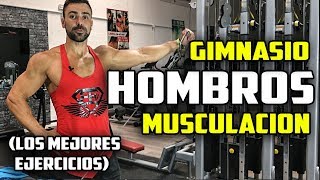 🔴 HOMBROS FUERTES  Los mejores Ejercicios de Musculación con Máquinas Gimnasio [upl. by Htirehc]