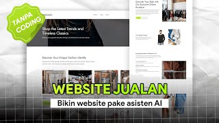 Tutorial Buat Website Jualan Tanpa Coding  Drag amp Drop pake Assisten Biznet Gio [upl. by Esinej]