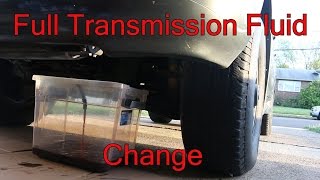 LX470 full transmission Fluid exchange Best way for high millage trucks [upl. by Ynetruoc]