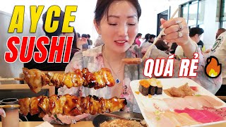 🔥BẤT NGỜ Quán AYCE Sushi Nổi Tiếng ở Nam Cali với Giá Rẻ Hết Hồn 🔥 Ăn Gì ở Đâu Nam Cali  KT Food [upl. by Auof38]