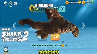 Hungry Shark Evolutionexe NEW UNLOCKED KING KONG IS DAMNED AND THIS HAPPENS All 24 Sharks HACK MOD [upl. by Yatnwahs]