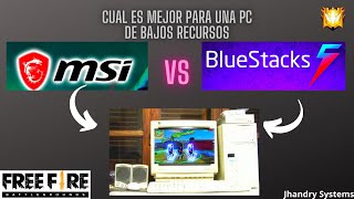 🧐💻MSI 480 vs BLUESTACKS 5 ¿CUAL ES MEJOR PARA UNA PC DE BAJOS RECURSOS  TEST DE RENDIMIENTO [upl. by Osborne328]