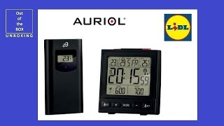 Auriol RadioControlled Temperature Station HG05686ADCF HG05686BDCF UNBOXING Lidl 433MHz 100 m [upl. by Pollie]