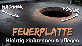 Feuerplatte richtig einbrennen und Rost entfernen  AZK Fail [upl. by Retrop]