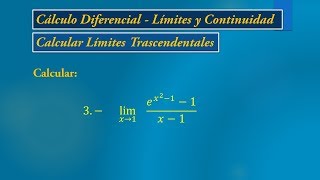 Limites Trascendentales  Ejemplo 3 [upl. by Namhar]