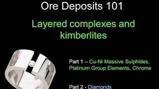 ORE DEPOSITS 101  Part 2  Layered Complexes Kimberlites [upl. by Rudich685]