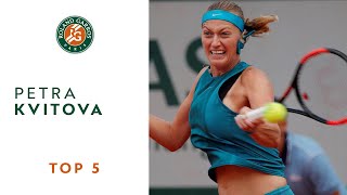 Petra Kvitova  TOP 5  Roland Garros 2018 [upl. by Lonier]