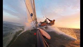 NACRA F18 in 2434 Knots Wind [upl. by Wack219]