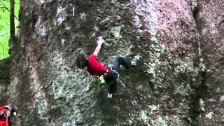 Adam Ondra přelézá Action Directe  Adam Ondra climbs Action Directe [upl. by Ramirolg760]