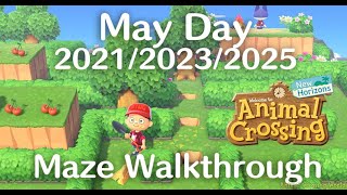 May Day Event 202120232025 Maze Walkthrough in Animal Crossing New Horizons [upl. by Yhprum]