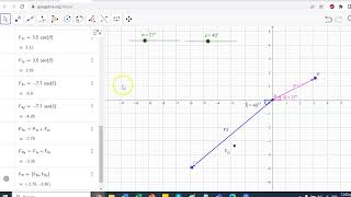 componentes  geogebra  vectores Descomposición de 2 vectores con GeoGebra [upl. by Oluas]