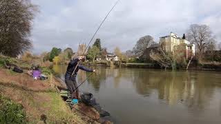 Angling Escapades  Barbel Fishing on the River Wye March 14th [upl. by Galina]