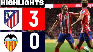 Atletico Madrid  Valencia 10 Resumen LaLiga 2425  atletico vs valencia [upl. by Aurelea]