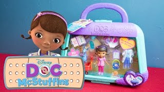 Doc McStuffins Toy  Doc McStuffins On the Go Stuffy Playset by Disney Junior [upl. by Lodhia]