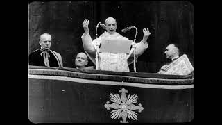 Easter message and blessing of Pope Pius XII 2 1957 HD [upl. by Zsamot]