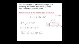 Normal Distribution  Calculating an interval [upl. by Sheya]