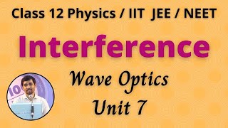 Interference Wave Optics Unit 7 Class 12 Physics JEENEET [upl. by Netsuj]