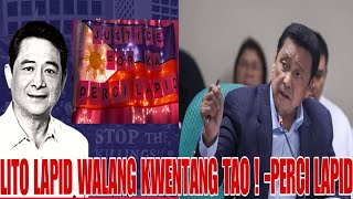 SEN LITO LAPID  WALANG KWENTANG TAO  PERCI LAPID RIP [upl. by Ahseinat]