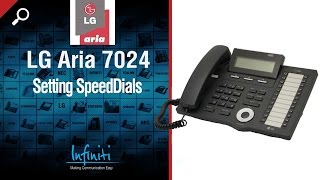 LG Aria 7024 Phone Handset  7016 Handset  Setting SpeedDials Infiniti Telecommunications [upl. by Anerbes]