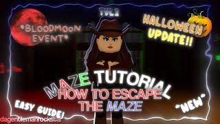 MAZE GUIDE  HALLOWEEN OBBY  TVL2 BLOODMOON UPDATE 🌙  ROBLOX [upl. by Tisbe]