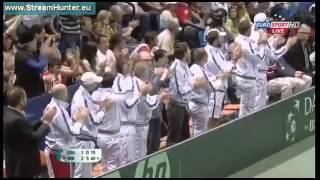 Novak Djokovic vs Sam Querrey   Serbia vs USA   Davis Cup 2013 [upl. by Clova]