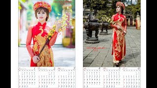 Hướng dẫn làm lịch tết cơ bản bằng photoshop  Aphoto [upl. by Brottman223]