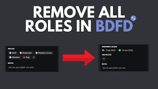 REMOVE ALL ROLES IN BDFD [upl. by Pine]