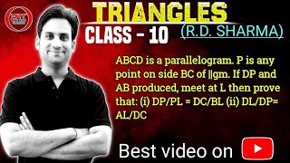 ABCD is a parallelogram P is a point on side BC and DP when produced meets AB produced at L [upl. by Ahgiel]