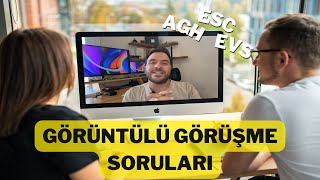 ESC Projeleri Görüntülü Görüşme Soruları EVS  AGH [upl. by Cirenoj487]