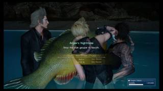 Final Fantasy XV  Noctis kicks Prompto into the water [upl. by Krug]