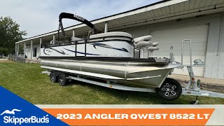 2023 Angler QWEST 8522 LT Boat Tour SkipperBuds [upl. by Nylaehs]