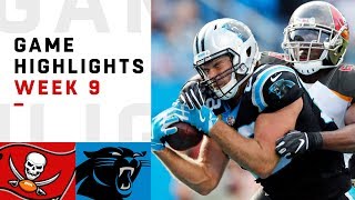 Buccaneers vs Panthers Week 9 Highlights  NFL 2018 [upl. by Aihsinyt]