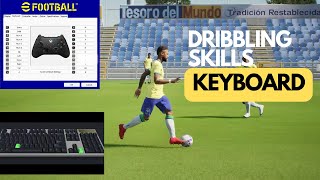 Learn DRIBBLING Skills through KEYBOARD  efootball 2023  PC [upl. by Nanor]