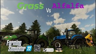 Grass vs Alfalfa Which Should You Use  Farming Simulator 22 [upl. by Ydissac]