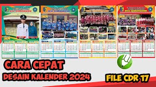 Cara Cepat Desain Kalender 2024  Lengkap Jawa amp Hijriyah [upl. by Kendra]