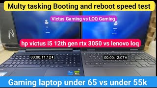 hp victus vs loq  lenovo loq vs hp victus  hp victus i5 12th gen rtx 3050 vs lenovo loq  gaming [upl. by Milton967]