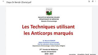 📍Les techniques immunologiques utilisant un marqueur  apeçue general [upl. by Umberto]