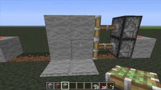 Minecraft Redstone  Sliding Piston Door Tutorial [upl. by Iggam]