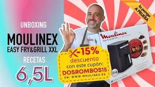 🔥Pruebo la Freidora de Aire MOULINEX Easy Fry amp Grill XXL  UNBOXING con RECETAS [upl. by Ecilef]