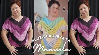 Bluza crosetata Manuela Partea I [upl. by Enovaj]