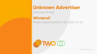 Winteroil Radio Ad Q4 2024 11s x2 [upl. by Novonod]