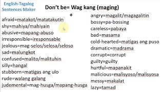 PAANO GUMAWA NG ENGLISH SENTENCES BASIC ENGLISH LESSON PANG PINOY AT PINAY [upl. by Einnod814]