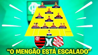 FLAMENGO X BANGU  quotÉ ASSIM QUE O FLAMENGO VAI JOGARquot ESCALAÇÃO do FLANMENGO HOJE [upl. by Lledniw]