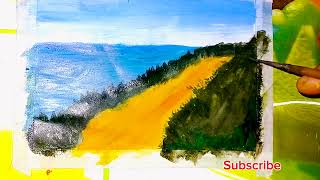 Seascape paintingacrylic painting tutoriallandscape paintingacrylic painting for beginners [upl. by Natanoy324]