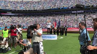 National Anthem performance for the Carolina Panthers vs NY Giants 10718 [upl. by Eelanej502]