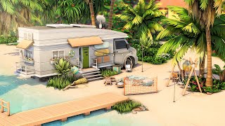 Beach Camper Van in Sulani 🌴 The Sims 4 Speed Build  No CC​ [upl. by Delaney]