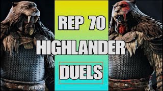 For Honor  Rep 70 Highlander Duels  Best hero skin in the game [upl. by Thera]